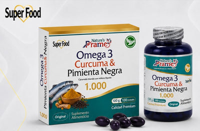 Omega 3, Cúrcuma y Pimienta Negra 1000 mg
